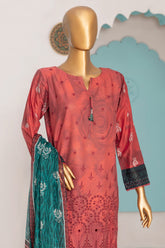 HZ Printkari Stitched 3 Piece Emb Chikankari Lawn Collection'2024-PLC-410